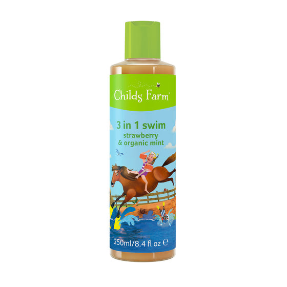 3 IN1 SWIM STRAWBERRY & ORGANIC MINT,ΒΡΕΦΙΚΟ &  ΠΑΙΔΙΚΟ ΣΑΜΠΟΥΑΝ,ΜΑΛΑΚΤΙΚΟ ΚΑΙ  ΑΦΡΟΛΟΥΤΡΟ ΣΩΜΑΤΟΣ ΜΕ ΑΡΩΜΑ ΦΡΑΟΥΛΑ & ΟΡΓΑΝΙΚΗ ΜΕΝΤΑ