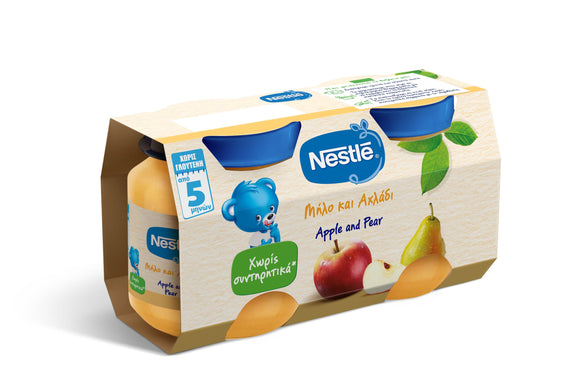 NESTLE ΜΗΛΟ ΑΧΛΑΔΙ,ΕΤΟΙΜΟΣ ΒΡΕΦΙΚΟΣ ΠΟΛΤΟΣ ΦΡΟΥΤΩΝ ΜΕ ΜΗΛΟ & ΑΧΛΑΔΙ ΧΩΡΙΣ ΓΛΟΥΤΕΝΗ ΣΕ ΓΥΑΛΙΝΟ ΒΑΖΑΚΙ ΓΙΑ ΒΡΕΦΗ ΑΠΌ 5 ΜΗΝΩΝ, ΝΗΠΙΑ & ΠΑΙΔΙΑ