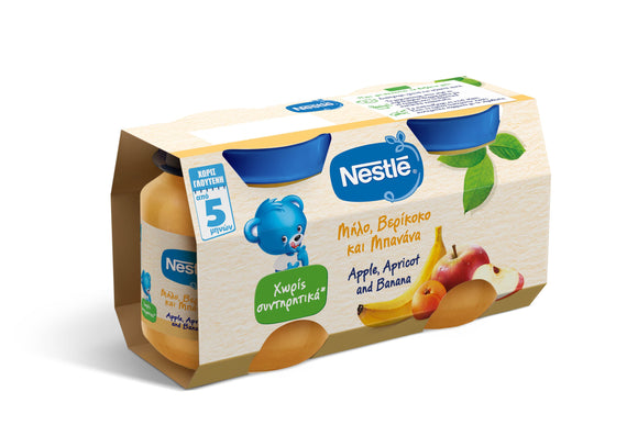 NESTLE ΜΗΛΟ ΒΕΡΙΚΟΚΟ ΜΠΑΝΑΝΑ,ΕΤΟΙΜΟΣ ΒΡΕΦΙΚΟΣ ΠΟΛΤΟΣ ΦΡΟΥΤΩΝ ΜΕ ΜΗΛΟ,ΒΕΡΙΚΟΚΟ & ΜΠΑΝΑΝΑ ΧΩΡΙΣ ΓΛΟΥΤΕΝΗ ΣΕ ΓΥΑΛΙΝΟ ΒΑΖΑΚΙ ΓΙΑ ΒΡΕΦΗ ΑΠΌ 5 ΜΗΝΩΝ, ΝΗΠΙΑ & ΠΑΙΔΙΑ