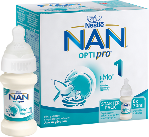 NAN OPTIPRO 1 RTF + STERILIZED TEATS,ΕΤΟΙΜΟ ΠΡΟΣ ΚΑΤΑΝΑΛΩΣΗ ΒΡΕΦΙΚΟ ΓΑΛΑ 1ΗΣ ΒΡΕΦΙΚΗΣ ΗΛΙΚΙΑΣ ΑΠΌ ΤΗ ΓΕΝΝΗΣΗ ΕΩΣ 6 ΜΗΝΩΝ ΣΕ ΑΠΟΣΤΕΙΡΩΜΕΝΟ ΜΠΟΥΚΑΛΙ & ΟΡΘΟΔΟΝΤΙΚΗ ΘΗΛΗ