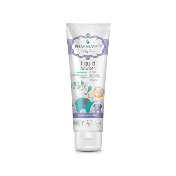BABY CARE LIQUID POWDER, ΒΡΕΦΙΚΗ ΚΡΕΜΑ ΠΕΡΙΠΟΙΗΣΗΣ ΣΩΜΑΤΟΣ ΜΕ ΦΥΣΙΚΗ ΠΟΥΔΡΑ ΣΕ ΥΓΡΗ ΜΟΡΦΗ