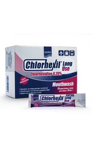 CHLORHEXIL 0.20% Mouthwash Long Use sticks,ΠΡΟΣΤΑΣΙΑ ΣΤΟΜΑΤΙΚΗΣ ΚΟΙΛΟΤΗΤΑΣ ΜΕ ΧΛΩΡΕΞΙΔΙΝΗ ΣΕ ΦΑΚΕΛΙΣΚΟΥΣ ΜΙΑΣ ΔΟΣΗΣ ΓΙΑ ΤΑΞΙΔΙ