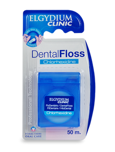 ELGYDIUM CLINIC DENTAL FLOSS CHLORHEXIDINE,ΟΔΟΝΤΙΚΟ ΝΗΜΑ ΕΛΑΦΡΩΣ ΚΗΡΩΜΕΝΟ ΜΕ ΧΛΩΡΕΞΙΔΙΝΗ ΧΩΡΙΣ ΓΕΥΣΗ
