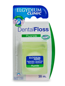 ELGYDIUM CLINIC DENTAL FLOSS FLUORIDE COOL MINT,ΟΔΟΝΤΙΚΟ ΝΗΜΑ ΕΛΑΦΡΩΣ ΚΗΡΩΜΕΝΟ ΜΕ ΦΘΟΡΙΟ & ΓΕΥΣΗ ΜΕΝΤΑΣ