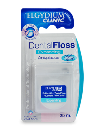ELGYDIUM CLINIC DENTAL FLOSS ANTIPLAQUE,ΛΕΠΤΟ ΟΔΟΝΤΙΚΟ ΝΗΜΑ ΕΛΑΦΡΩΣ ΚΗΡΩΜΕΝΟ ΜΕ ΓΕΥΣΗ ΜΕΝΤΑΣ