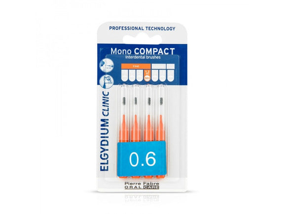 ELGYDIUM MONOCOMPACT ORANGE, ΜΕΣΟΔΟΝΤΙΑ ΒΟΥΡΤΣΑΚΙΑ ΠΟΡΤΟΚΑΛΙ 0,6mm