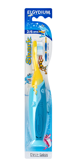 ELGYDIUM KIDS SHARK 1/8,ΠΑΙΔΙΚΗ ΟΔΟΝΤΟΒΟΥΡΤΣΑ ΜΕ ΜΙΚΡΗ ΚΕΦΑΛΗ & ΣΧΕΔΙΟ ΚΑΡΧΑΡΙΑ