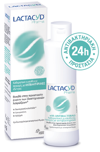 LACTACYD PHARMA ANTIBACTERIAL, ΕΞΕΙΔΙΚΕΥΜΕΝΗ ΚΑΘΗΜΕΡΙΝΗ ΦΡΟΝΤΙΔΑ ΜΕ ΑΝΤΙΒΑΚΤΗΡΙΑΚΕΣ ΙΔΙΟΤΗΤΕΣ ΓΙΑ  ΓΥΝΑΙΚΕΙΑ ΕΥΑΙΣΘΗΤΗ ΠΕΡ...