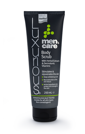 LUXURIOUS Men's Care Body Scrub,ΣΚΡΑΜΠ ΣΩΜΑΤΟΣ ΜΕ ΕΚΧΥΛΙΣΜΑΤΑ ΒΟΤΑΝΩΝ ΓΙΑ ΑΠΟΛΕΠΙΣΗ & ΤΟΝΩΣΗ ΓΙΑ ΑΝΔΡΕΣ