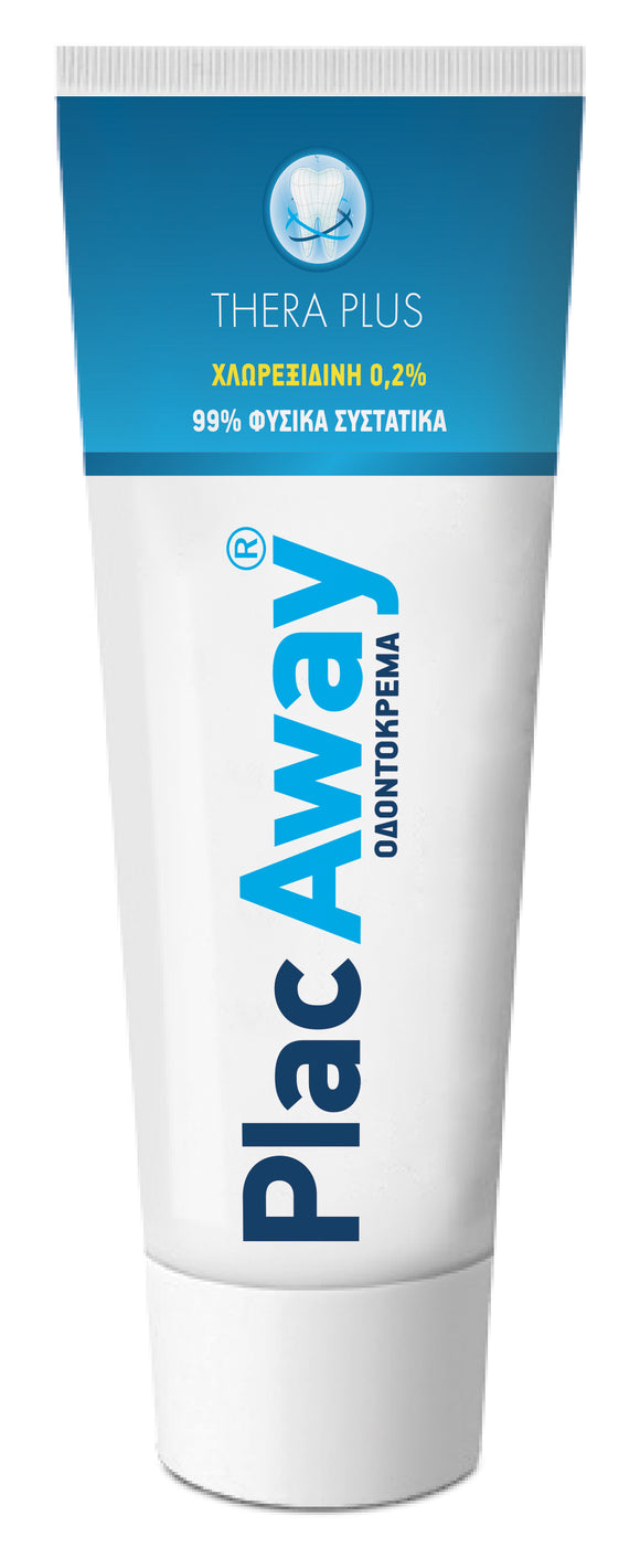 PLAC AWAY  THERA PLUS TOOTHPASTE, ΟΔΟΝΤΟΚΡΕΜΑ ΚΑΤΆ ΤΗΣ ΟΥΛΙΤΙΔΑΣ, ΠΕΡΙΟΔΟΝΤΙΤΙΔΑΣ & ΕΡΕΘΙΣΜΩΝ ΤΩΝ ΟΥΛΩΝ