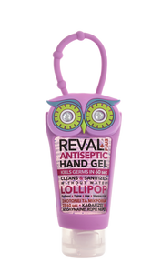 REVAL Plus Hand Gel Lollipop Owl pink case,ΠΑΙΔΙΚΟ ΒΙΟΚΤΟΝΟ ΑΝΤΙΣΗΠΤΙΚΟ ΧΕΡΙΩΝ ΧΩΡΙΣ ΧΡΗΣΗ ΝΕΡΟΥ ΜΕ ΑΡΩΜΑ ΓΛΕΙΦΙΤΖΟΥΡΙ & ΘΗΚΗ ΡΟΖ ΚΟΥΚΟΥΒΑΓΙΑ